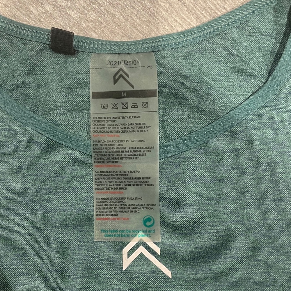 Oner Active Teal Marl Tank Top - Picture 2 of 3